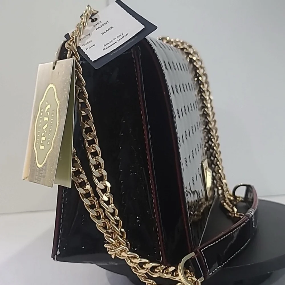 Arcadia Luxury Black and Gold Designer Shoulder or Crossbody Bag - Picture 7 of 13